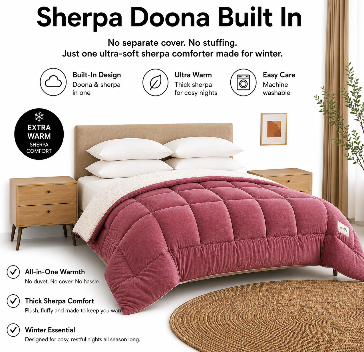 Luxury EverWarm Sherpa Doona