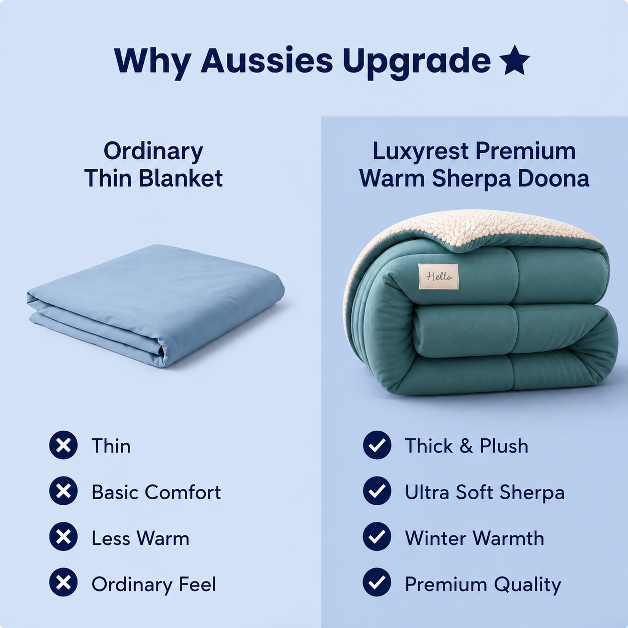 Luxury EverWarm Sherpa Doona